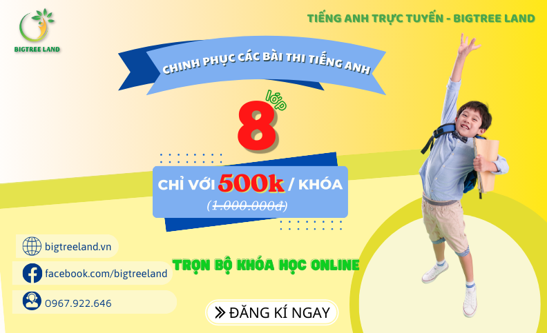 CHINH PHỤC CÁC BÀI THI TIẾNG ANH LỚP 8