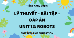TIẾNG ANH LỚP 6 - UNIT 12: ROBOTS - LÝ THUYẾT - BÀI TẬP - ĐÁP ÁN