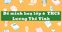 ĐỀ - ĐÁP ÁN ĐỀ MINH HOẠ THI VÀO LỚP 6 TRƯỜNG THCS LƯƠNG THẾ VINH