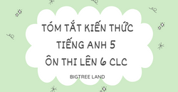 TÓM TẮT KIẾN THỨC TIẾNG ANH ÔN THI 5 LÊN 6- PHẦN 1- BIGTREE LAND