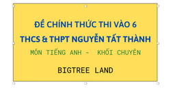 ĐỀ CHÍNH THỨC THI VÀO 6- NGUYỄN TẤT THÀNH- NH 2020-2021
