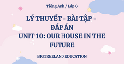 TIẾNG ANH LỚP 6 - UNIT 10: OUR HOUSE IN THE FUTURE - LÝ THUYẾT - BÀI TẬP - ĐÁP ÁN