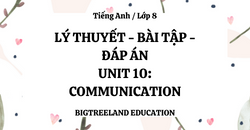 TIẾNG ANH LỚP 8 - UNIT 10: COMMUNICATION - LÝ THUYẾT - BÀI TẬP - ĐÁP ÁN