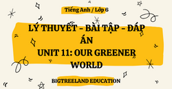 TIẾNG ANH LỚP 6 - UNIT 11: OUR GREENER WORLD - LÝ THUYẾT - BÀI TẬP - ĐÁP ÁN